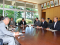 6月定例県議会にむけて正副議長と各党の代表者会議にて自民党県議団長として発言