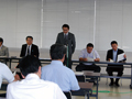 総合安全保障問題調査議員連盟会長として挨拶する