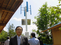 再生可能エネルギー住宅を視察(風力発電)