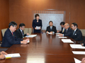 長野県議会商工会議所懇話会副会長として知事に予算要望する