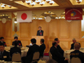 柔道整復師会顧問として新春の集いにてスピーチする