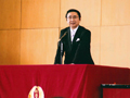創造学園高校卒業式にて祝辞を述べる