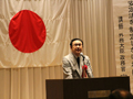自民党県議団長として西a長野県青年防衛協会研修会にて安保法制についてスピーチ沢県会議長と県政主要課題について意見交換
