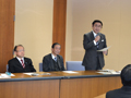 正副議長選所信表明会座長を務める