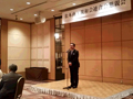 松本商工親和会連合会懇親会にて祝辞を述べる