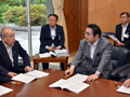 各会派代表者会議にて補正予算並びに条例案等について意見交換