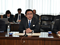 各派代表者と知事との会議で発言する。三才山トンネル無料化・アルウィンの芝生の張替等について