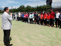 ソフトテニス長野県選手権大会において長野県ソフトテニス連盟顧問としてスピーチ
