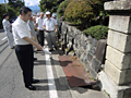 里山辺入山辺開発協議会顧問として現地視察(上金井町会の側溝の蓋要望)