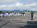 長野県60歳野球大会開会式にて挨拶する