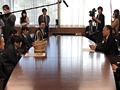 信州花フェスタ2019で使用するオリジナル種袋贈呈式にてエクセラン高校の皆さんと同席