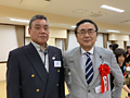 松筑剣道連盟60周年記念式典にて百瀬会長と意見交換