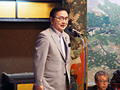 長野県資源循環保全協会中信支部総会にて、SDGsの理念のもと、再生可能エネルギー政策についてスピーチする