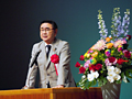 長野県看護連盟総会にて、看護師不足、処遇対応及び勤務体制の改善への対応についてスピーチする